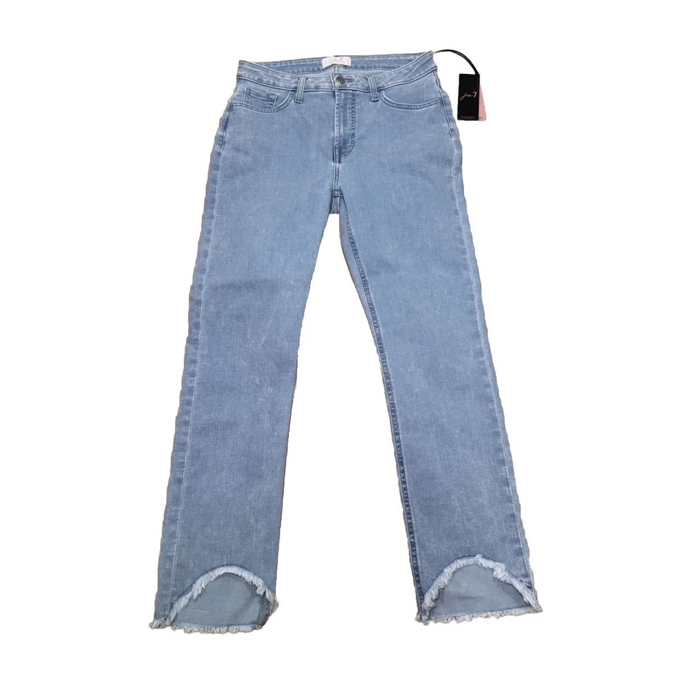 Jen7 By 7 For All Mankind Women 6 Cropped Skinny Wavy Hem Ankle Jeans NWT $99